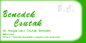 benedek csutak business card
